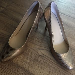 Cole Haan Embossed Snake Light Gold Heel